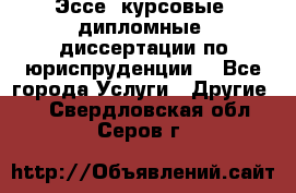 Эссе, курсовые, дипломные, диссертации по юриспруденции! - Все города Услуги » Другие   . Свердловская обл.,Серов г.